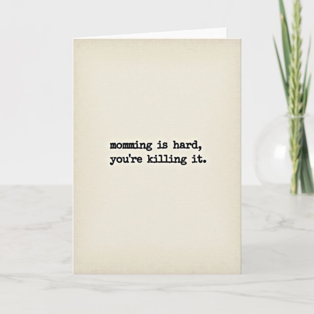 Momming Killing It Typewriter Card (Front)