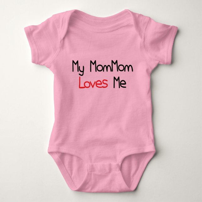 MomMom Loves Me Baby Bodysuit (Front)