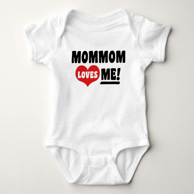 MomMom Loves Me Baby Bodysuit (Front)