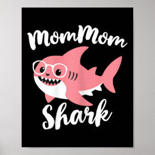 Mommom Shark Mother's Day Grandma Funny Mum-mum Poster
