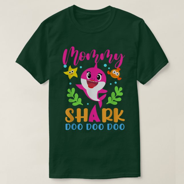 MomMom SharkMomMom Shark Lover Family  T-Shirt (Design Front)