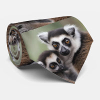 Mommy And Baby Lemur Having A Cuddle,