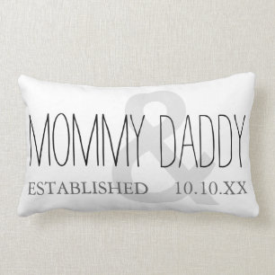 MOMMY AND DADDY Mum Dad New Parent Custom Date Lumbar Cushion