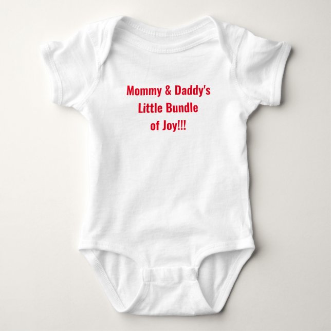 Mommy and Daddy's Little bundle of Joy Baby Bodysuit (Front)