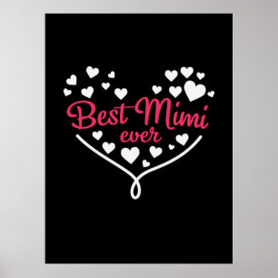 Mommy Art Best Mimi Ever Poster