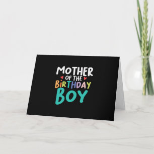Mommy Art Mother Of The Birthday Boy Holiday Card