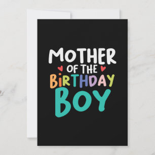 Mommy Art Mother Of The Birthday Boy Invitation