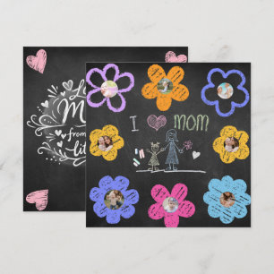 Mommy Birthday Chalkboard Kids Simple Drawing