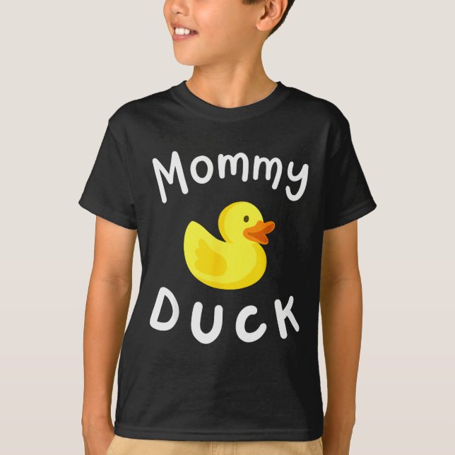 Mommy Duck Birthday Rubber Duck Lover Family Match T-Shirt (Front)