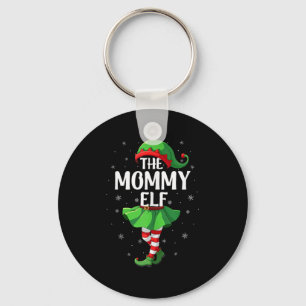 Mommy Elf Christmas Girls Women Elf Squad Xmas Fam Key Ring