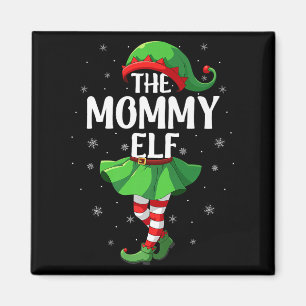 Mommy Elf Christmas Girls Women Elf Squad Xmas Fam Magnet