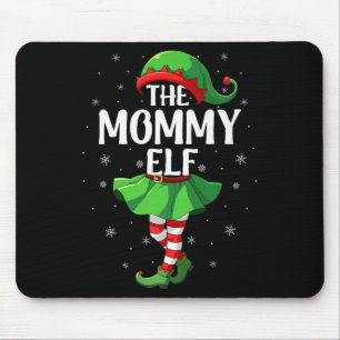 Mommy Elf Christmas Girls Women Elf Squad Xmas Fam Mouse Pad