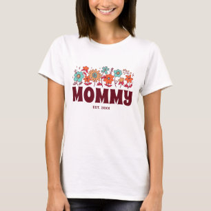 Mommy Groovy Flower Retro Vintage Floral Mom T-Shirt