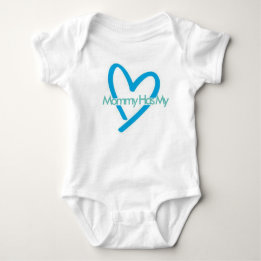 Mommy Has My Heart One-piece Baby Bodysuit
