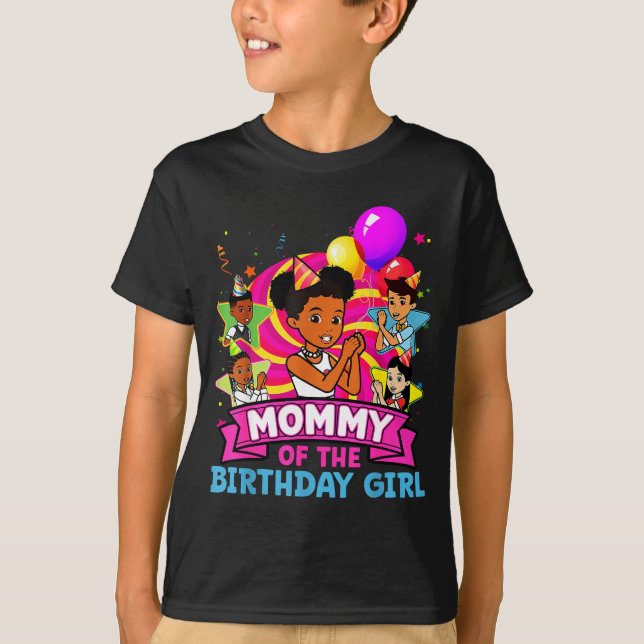 Mommy Of Birthday Girl Gracie Nk Doll Family Decor T-Shirt (Front)