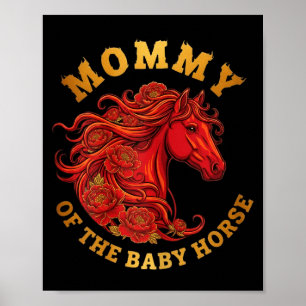 Mommy of the baby horse chinese new year 2026 fire poster