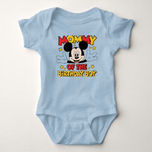 Mommy of the Birthday Boy Cute Cartoon Baby Bodysuit