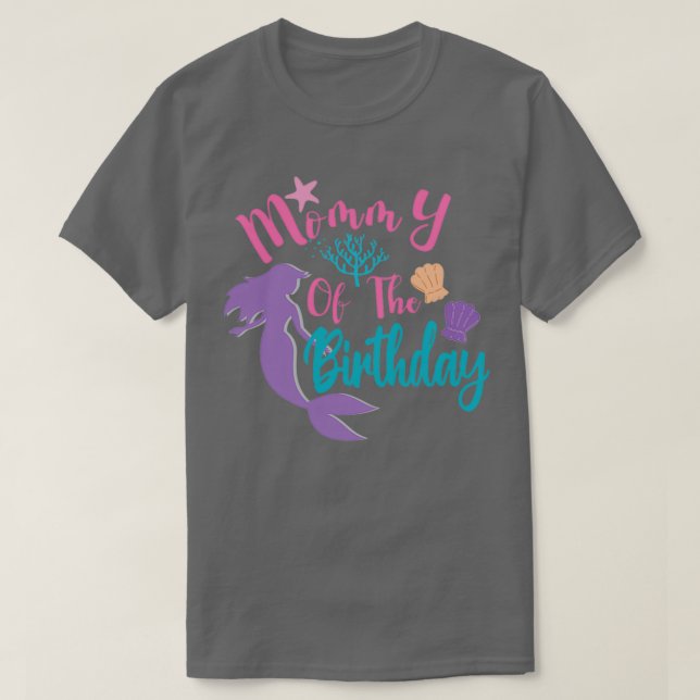 Mommy Of The Birthday Mermaid 39 T-Shirt (Design Front)