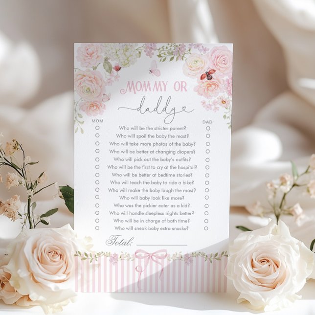 Mommy or Daddy Love Bug Baby Shower Game (Creator Uploaded)