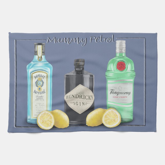 Mommy Petrol Tea Towel (Horizontal)