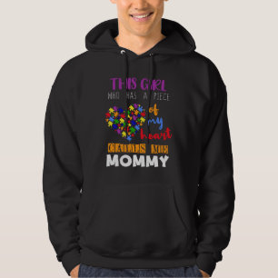 Mommy Piece Girl Puzzle Autism Awareness Hoodie