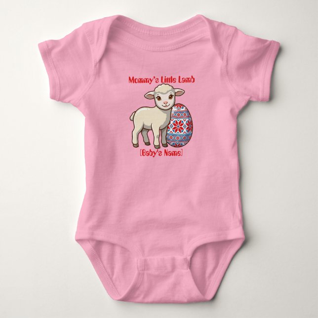 Mommy’s Little Lamb Baby Bodysuit | Personalized (Front)