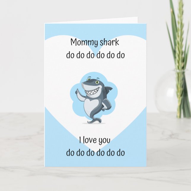 Mommy Shark Greeting card (Front)