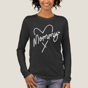 Mommy Simple Modern Script Typography Heart Tri-Blend Shirt