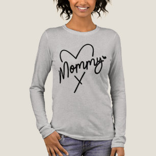 Mommy Simple Modern Script Typography Heart Tri-Blend Shirt