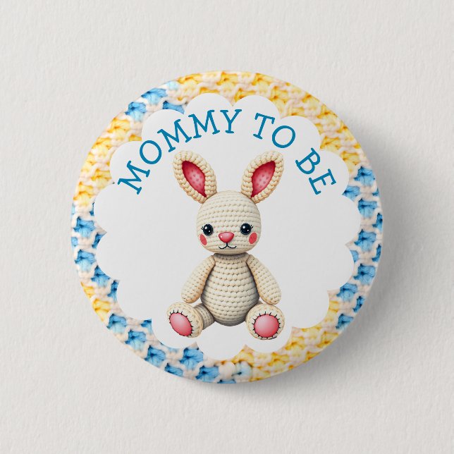 Mommy to Be | Boy's Baby Shower 6 Cm Round Badge (Front)