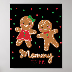 Mommy To Be Gender Reveal Gingerbread T Shirt Poster