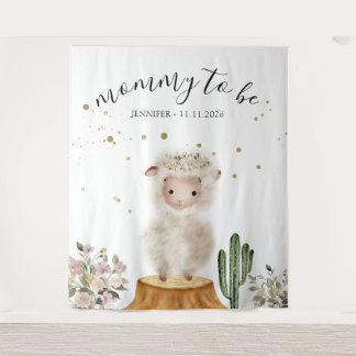Mommy to be Sheep backdrop Tapestry
