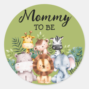 Mommy To Be   Woodland Creatures Baby Shower Classic Round Sticker