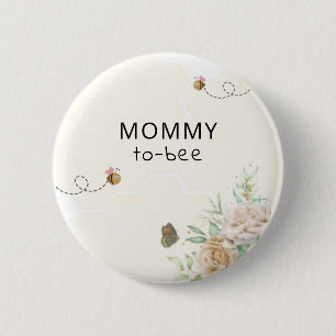 Mommy to Bee Baby Shower Button