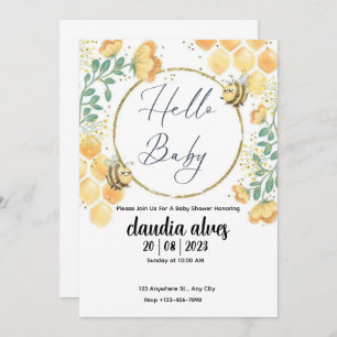 Mommy to Bee Baby Shower Invitation 