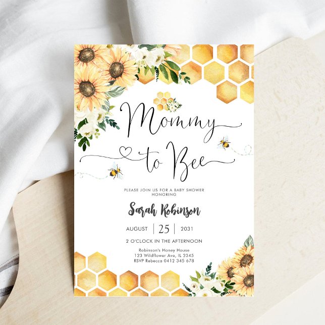 Mommy to Bee Baby Shower Invitation (Creator Uploaded)