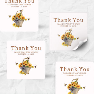 Mommy to Bee Baby Shower Square Sticker