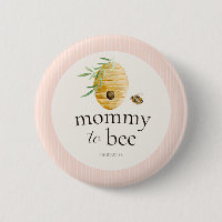 Mommy To Bee Girl Bumblebee Baby Shower Family Pin