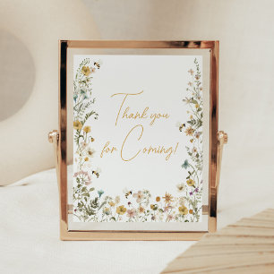 Mommy to Bee Wildflower Thank you for Coming Poster