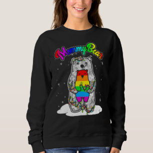 Mommybear Mum Bear Mother's Day Rainbow Bear Sweatshirt