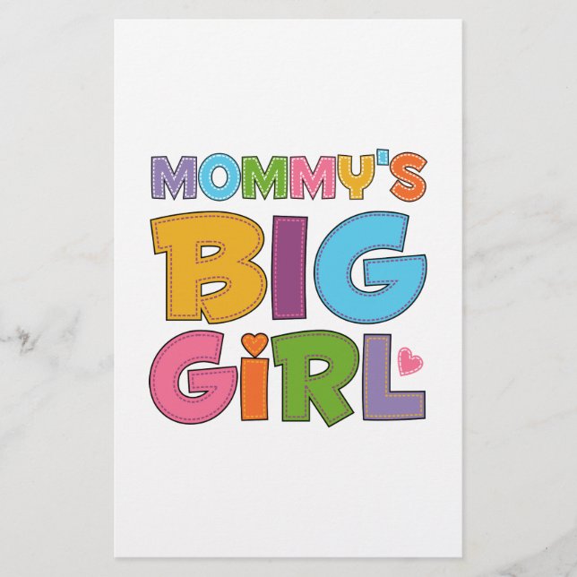 Mommys Big Girl Stationery (Front)
