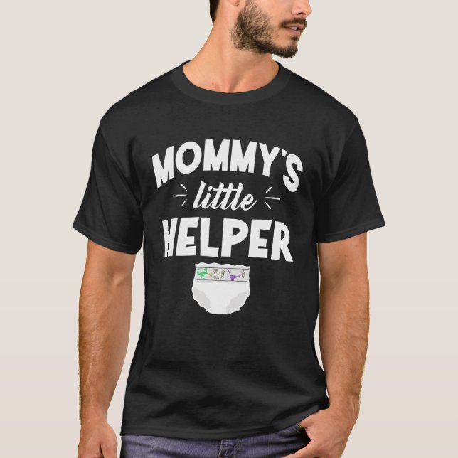 Mommys Little Helper Diaper Boy Girl Baby T Shirt (Front)