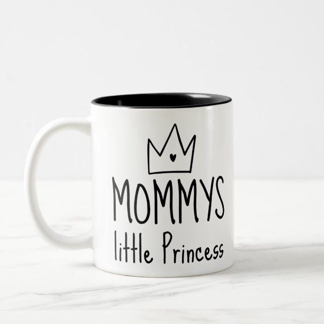 Mommys Little Princess Two-Tone Coffee Mug (Left)