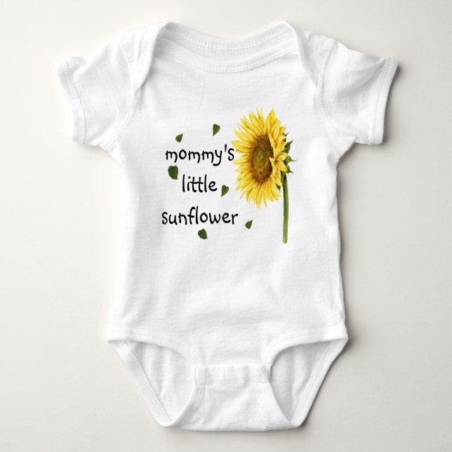mommys little sunflower baby bodysuit (Front)