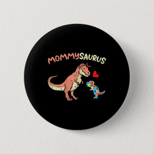 Mommysaurus Puzzle Dinosaur Autism Awareness Mum M 6 Cm Round Badge