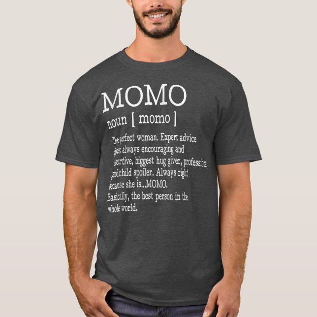Momo Definition Grandma Mother Day Gifts Women T-Shirt (Front)