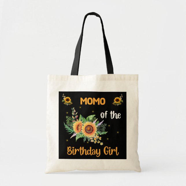 Momo Of The Birthday Girl Sunflower Design Tote Bag (Front)