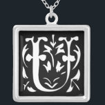 Momogram Silver Necklace<br><div class="desc">Keepsake Necklaces Choose either Silver Plated Gold Finish or Sterling Silver Unique Personalised Custom !st Christmas Gift Wedding Keepsake Wedding Party Necklaces - to change background colour - click customise - click edit - choose last tool in drop down menu and choose from one of the colours shown or enter...</div>