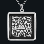 Momogram Silver Necklace<br><div class="desc">Keepsake Necklaces Choose either Silver Plated Gold Finish or Sterling Silver Unique Personalised Custom !st Christmas Gift Wedding Keepsake Wedding Party Necklaces - to change background colour - click customise - click edit - choose last tool in drop down menu and choose from one of the colours shown or enter...</div>