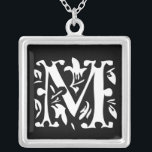 Momogram Silver Necklace<br><div class="desc">Keepsake Necklaces Choose either Silver Plated Gold Finish or Sterling Silver Unique Personalised Custom !st Christmas Gift Wedding Keepsake Wedding Party Necklaces - to change background colour - click customise - click edit - choose last tool in drop down menu and choose from one of the colours shown or enter...</div>